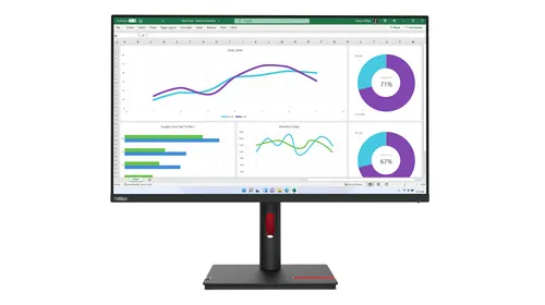 Lenovo ThinkVision T32h-30 / 31.5" / IPS / 16:9 / 60 Hz / 4–6 ms / 2560 x 1440 pixels / 350 cd/m / Raven чёрная / Warranty 36 month (63D3GAT1EU)