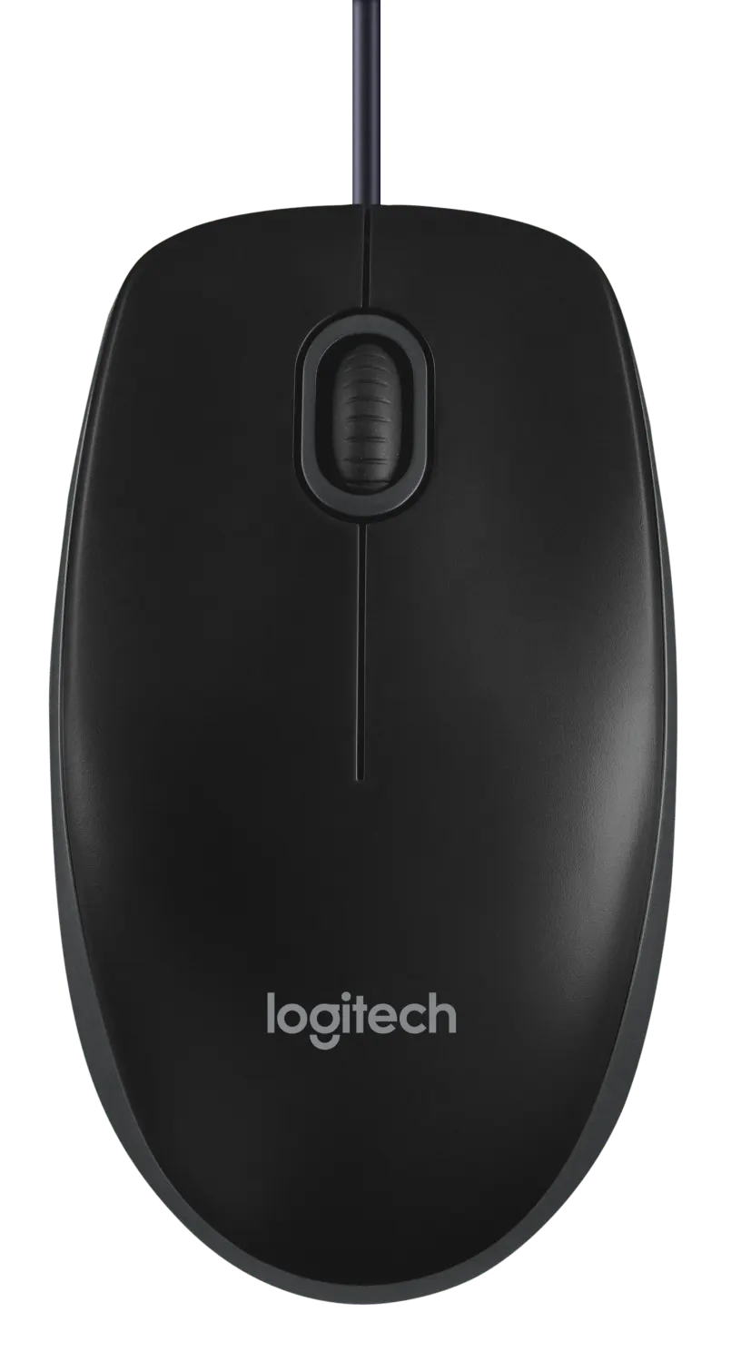 Мышь Logitech B100 чёрная (черная, оптическая 800dpi, USB, 1.8м) (арт. 910-003357, M/N: M-U0026)