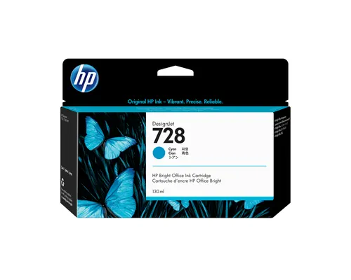 Картридж HP 728 130-ml Cyan DesignJet Ink Cartridge (F9J67A)