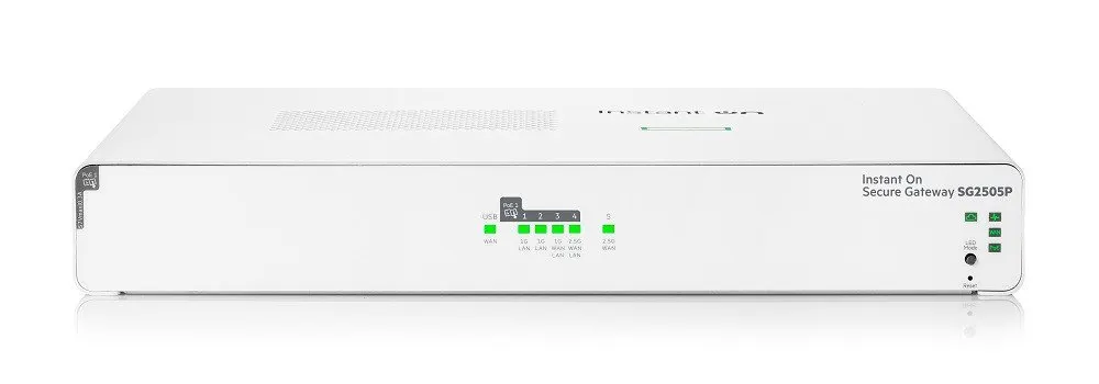 Маршрутизатор HPE Шлюз Networking Instant On Secure Gateway 5-port SmartRate 2.5G PoE+ 64W SG2505P EU en (S0G34A#ABB)
