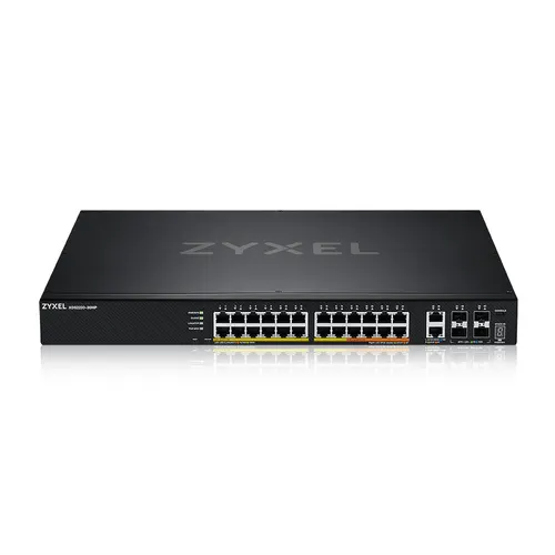 Коммутатор ZyXEL L3 Access Gigabit PoE Switch NebulaFlex Pro XGS2220-30HP, 24xRJ-45: 1G (16xPoE+, 8xPoE++), 2xRJ-45: 1/2.5/5/10G PoE++, 4xSFP+, 400W PoE budget, stackable (up to 4), rack 19" (XGS2220-30HP-EU0101F)